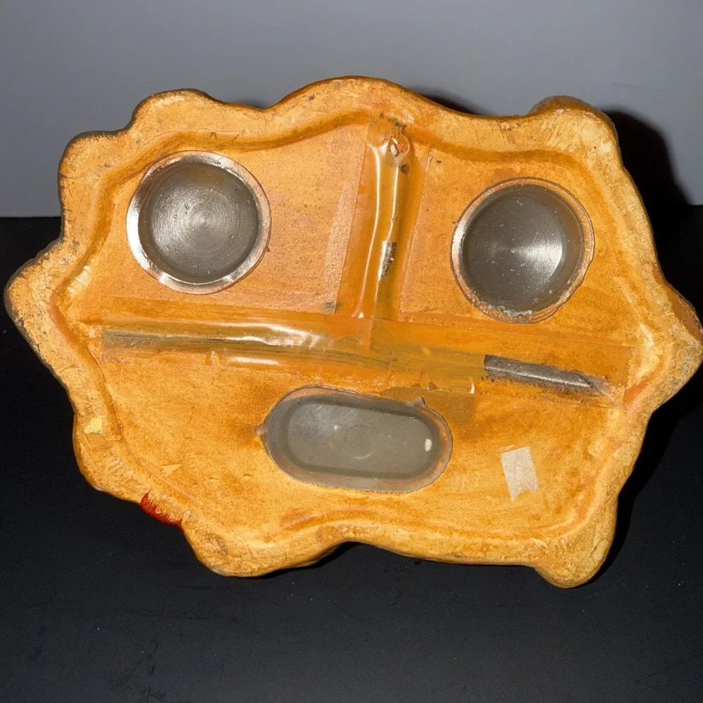 Vintage Ceramic Teddy Bear Coin Bank For Nickels Dimes & Quarters Collectible Ma